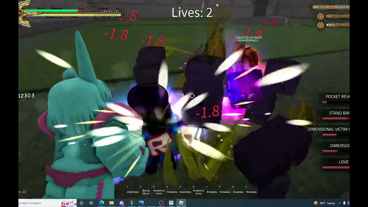 [yba] fighting a 1v1 leader board player