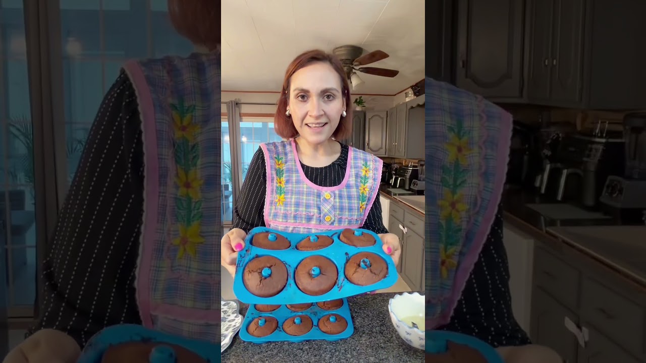 Donas de chocolate 🍫 😋❤️#recetas #comidasaludable #donasdechocolatesaludables