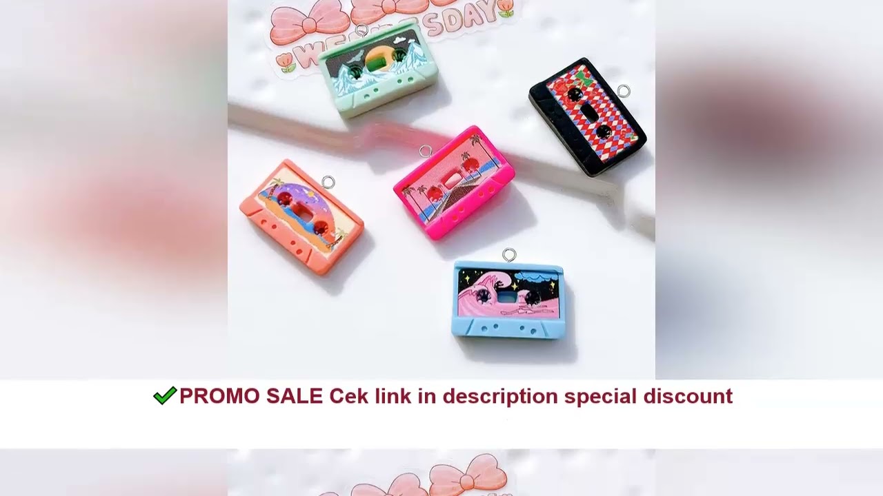 Mix 10pcs/pack Funny Retro Tape Resin Charms Nautical Cartoon Pendant For Earring Keychain DIY Jewel