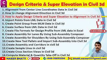 Design Criteria and Super Elevation in Civil 3d | How to Apply Design Criteria and Super Elevation