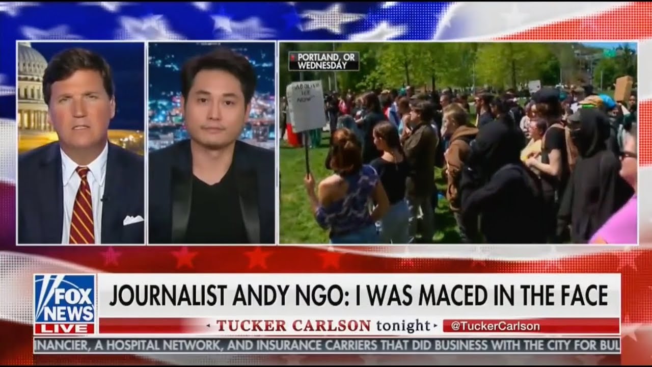 Такер Карлсон – Энди Нго подвергся нападению во время первомайских беспорядков в Портленде