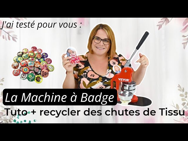 Machine à badge Vevor / Créer ses badges photos et recycler des tissus / By  PopO 