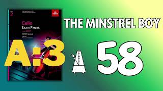 A3 The Minstrel Boy arr David Blackwell | Play Along | ABRSM Grade 2 Cello Exam from 2024 | mm=58