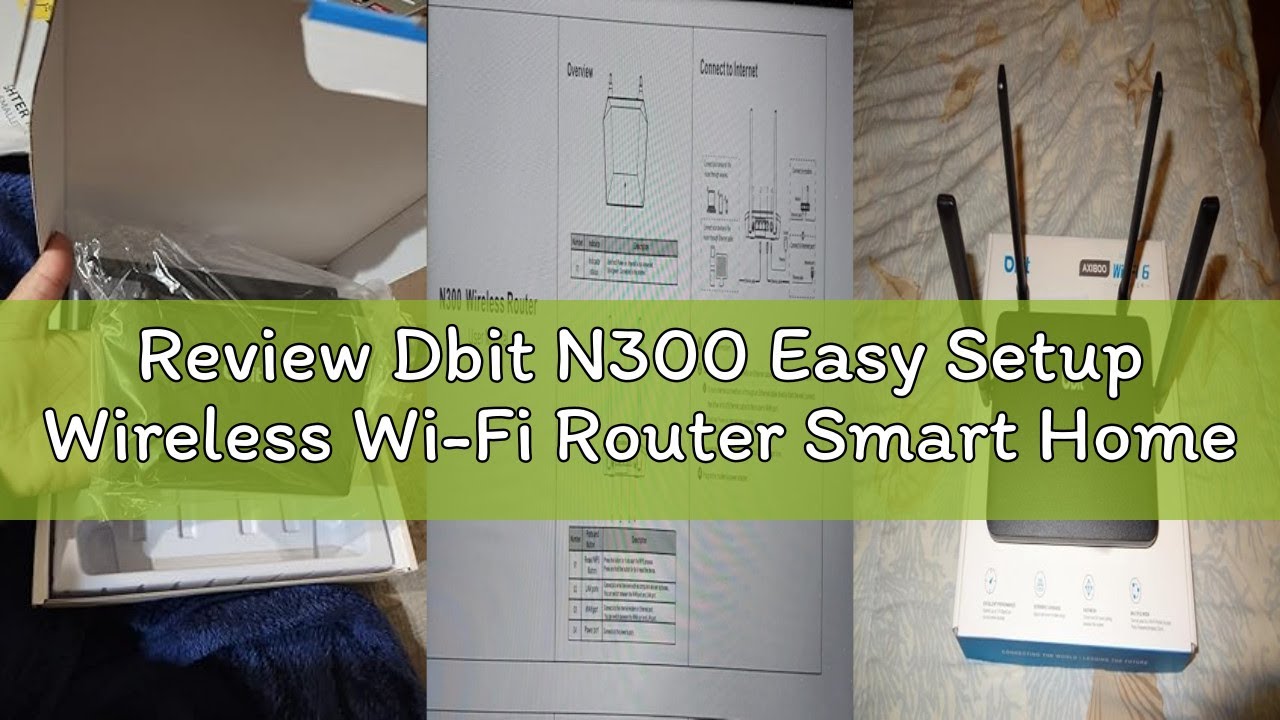 Sat Com Router N300 Installation Review Dbit N300 Easy Setup Wireless Wi-Fi Router Smart Home Internet ...