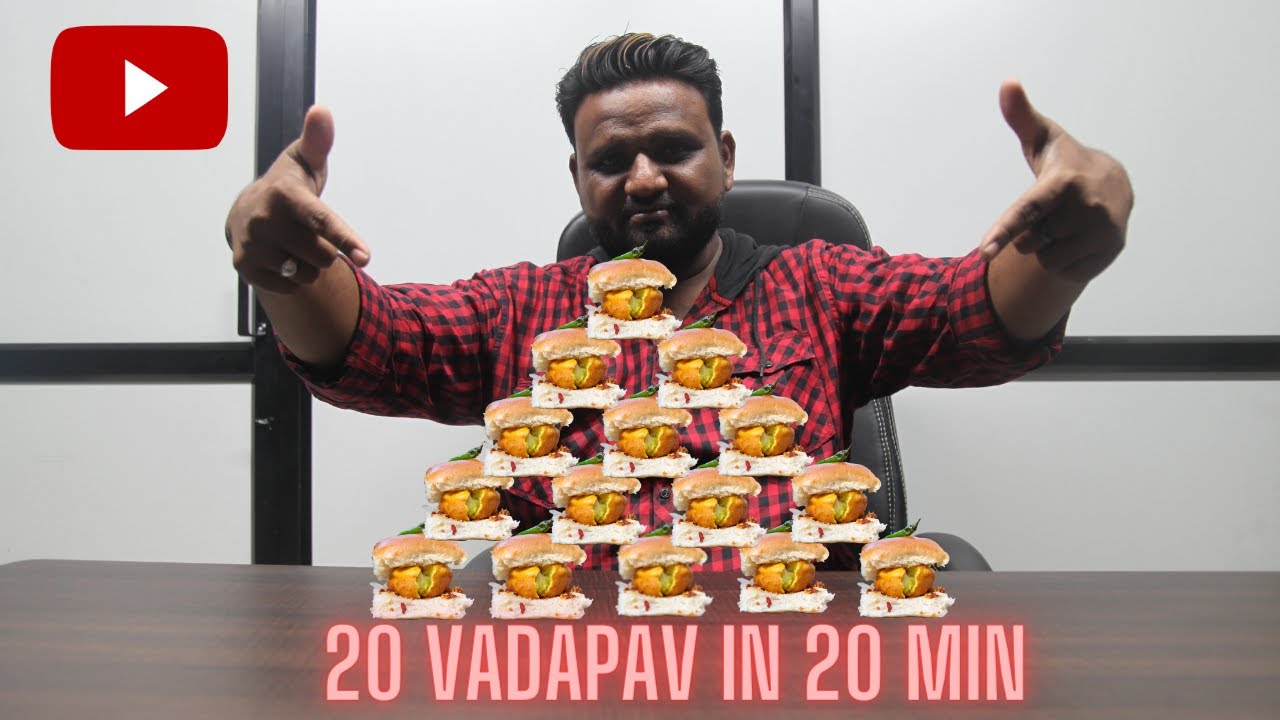 20 VADA PAV EATING Challenge
