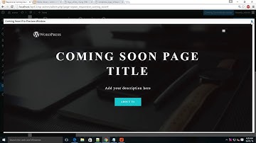 Responsive Coming Soon Plugin Installation On Wordpress