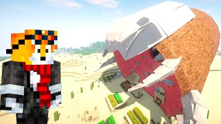 ¡Un Gusano gigante se come una aldea de Minecraft!