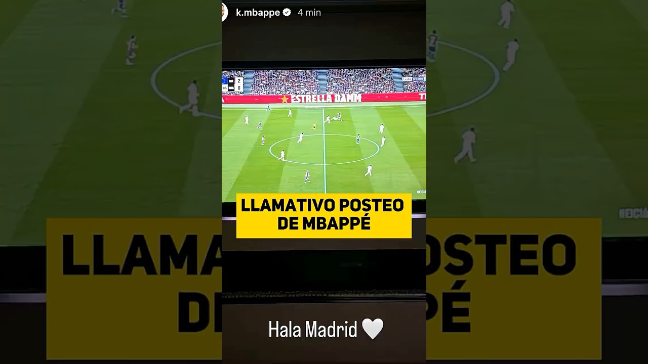 Llamativo posteo de Mbappe durante el derbi #realmadrid #mbappe