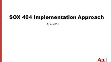 #35 |SOX 404 Implementation Approach
