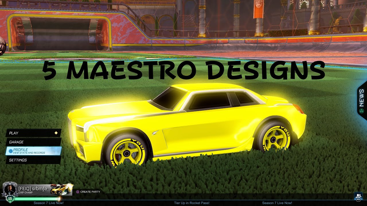 5 MAESTRO DESIGNS in ROCKET LEAGUE