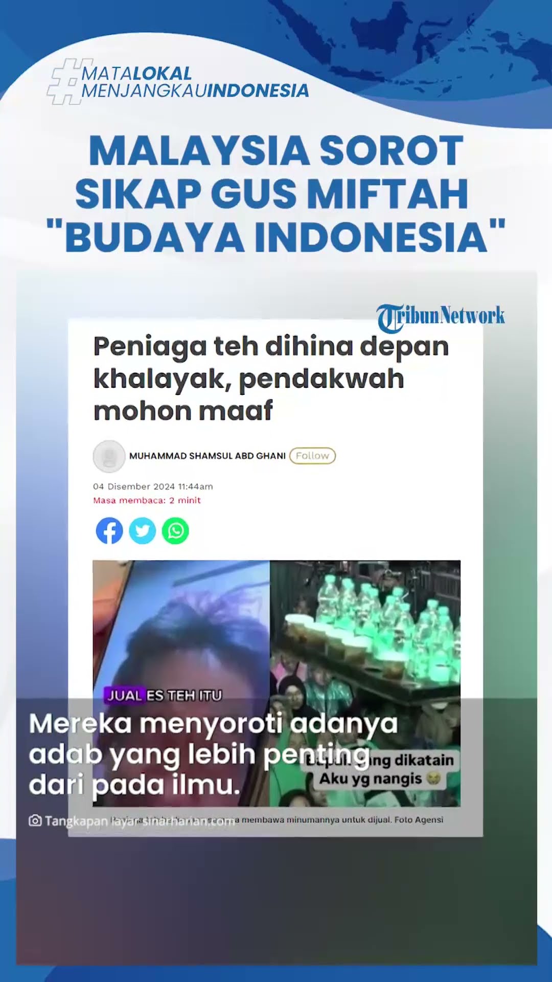 Coreng Nama Prabowo! Malaysia Soroti Sikap Gus Miftah Hina Penjual Es Teh, Sebut Budaya Indonesia