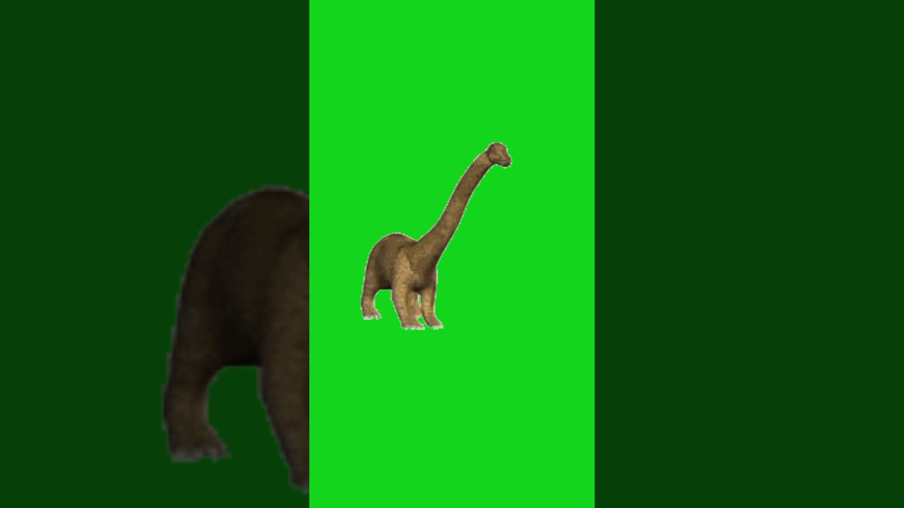 Dinosaur Drinking Water - Green Screen Footage 