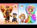 Fire ice  rainbow fashion for muscle paw patrol  adn growing up