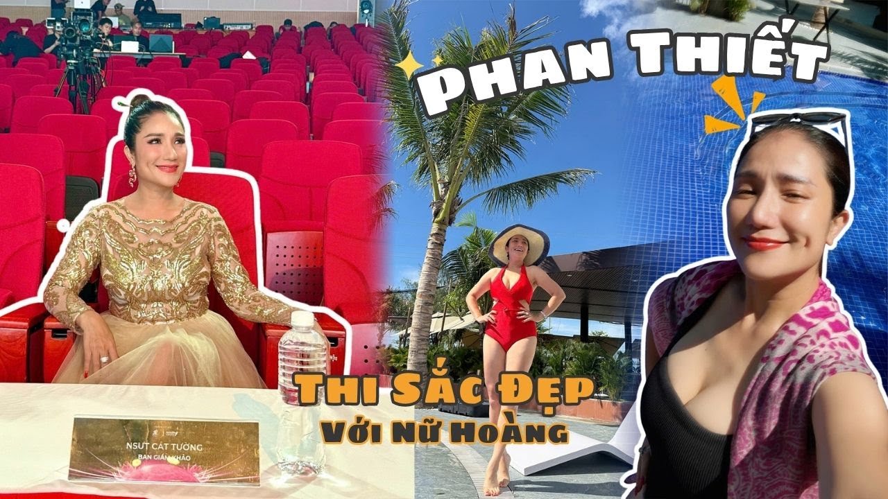 CÁT TƯỜNG tự trang điểm để “thi sắc đẹp” với các NỮ HOÀNG-TRANH THỦ thưởng thức HẢI SẢN ở PHAN THIẾT