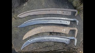 Removing rust from vintage scythe blades using electrolysis