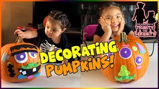 Halloween Pumpkin Decorating Challenge | Trinity and Serenity