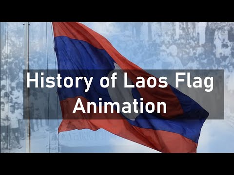 History of Laos Flag Animtion