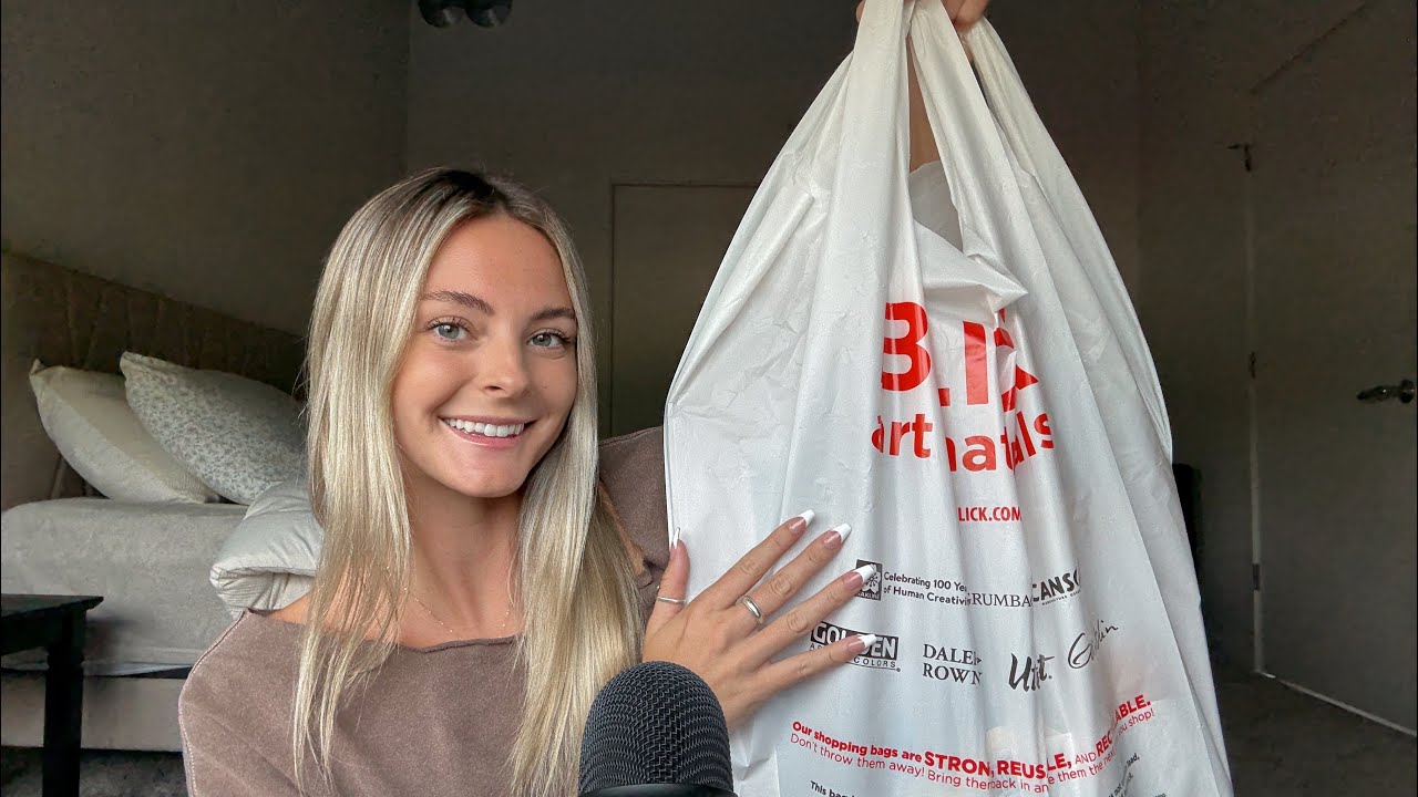 ASMR | Art Supplies Haul | Watercolor Painting 🎨 