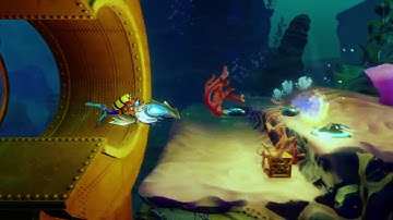 Crash Bandicoot N. Sane Trilogy- Crash 3- Under Pressure- Crystal + Clear Gem + Red Gem