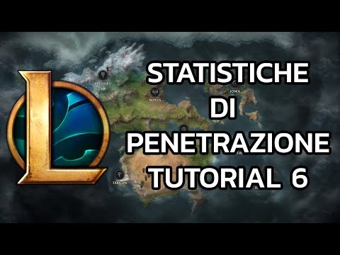 TUTORIAL 6 - STATISTICHE DI PENETRAZIONE