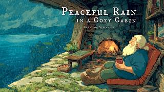 Peaceful Rain in a Cozy Cabin | Fantasy Medieval Music for Stress Relief