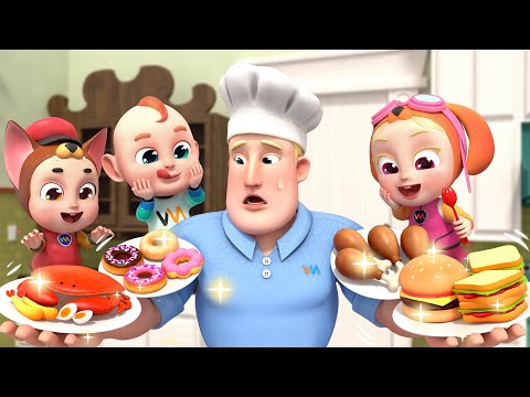A busy day for Dad | Finger Family Song | Take Care of Babies | Rosoo Nursery Rhymes