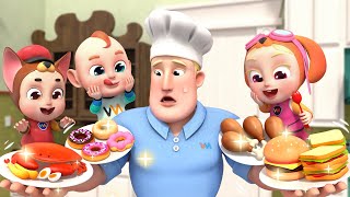 busy day dad finger family song take care babies rosoo nursery