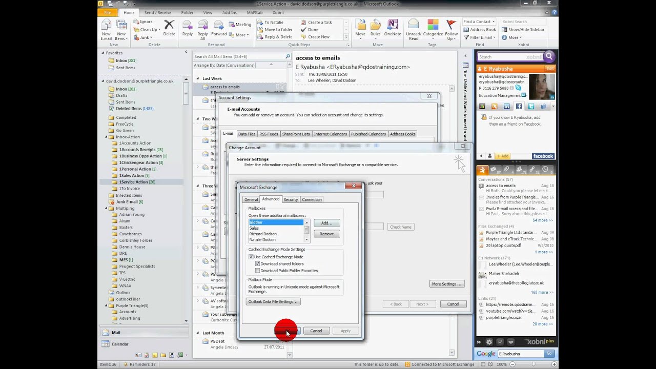 Accessing Other Mailboxes In Outlook 2010 YouTube