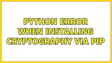 Python error when installing Cryptography via pip