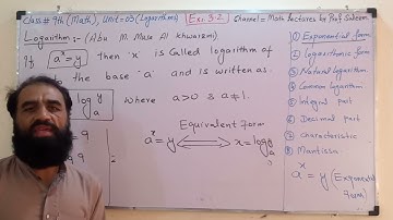 class 9th, unit=3 (logarithm) ex=3.2 question num 1(complete)