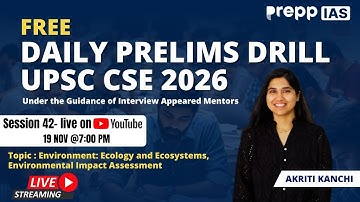 Environment for UPSC 2026 | Ecology & Ecosystems + EIA Explained | Prepp IAS