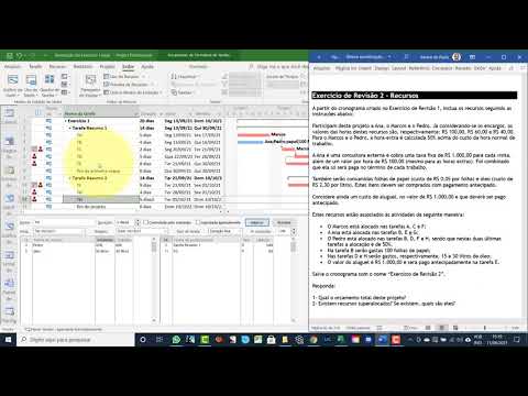 Aula 16- Resolução do Exercício 2 - Recursos / Curso de MS Project Gratuito