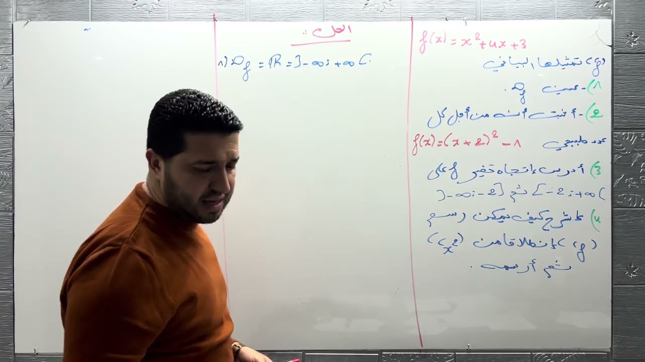 السنة أولى ثانوي : الدوال المرجعية 01 (تمرين شامل الدالة مربع ) 