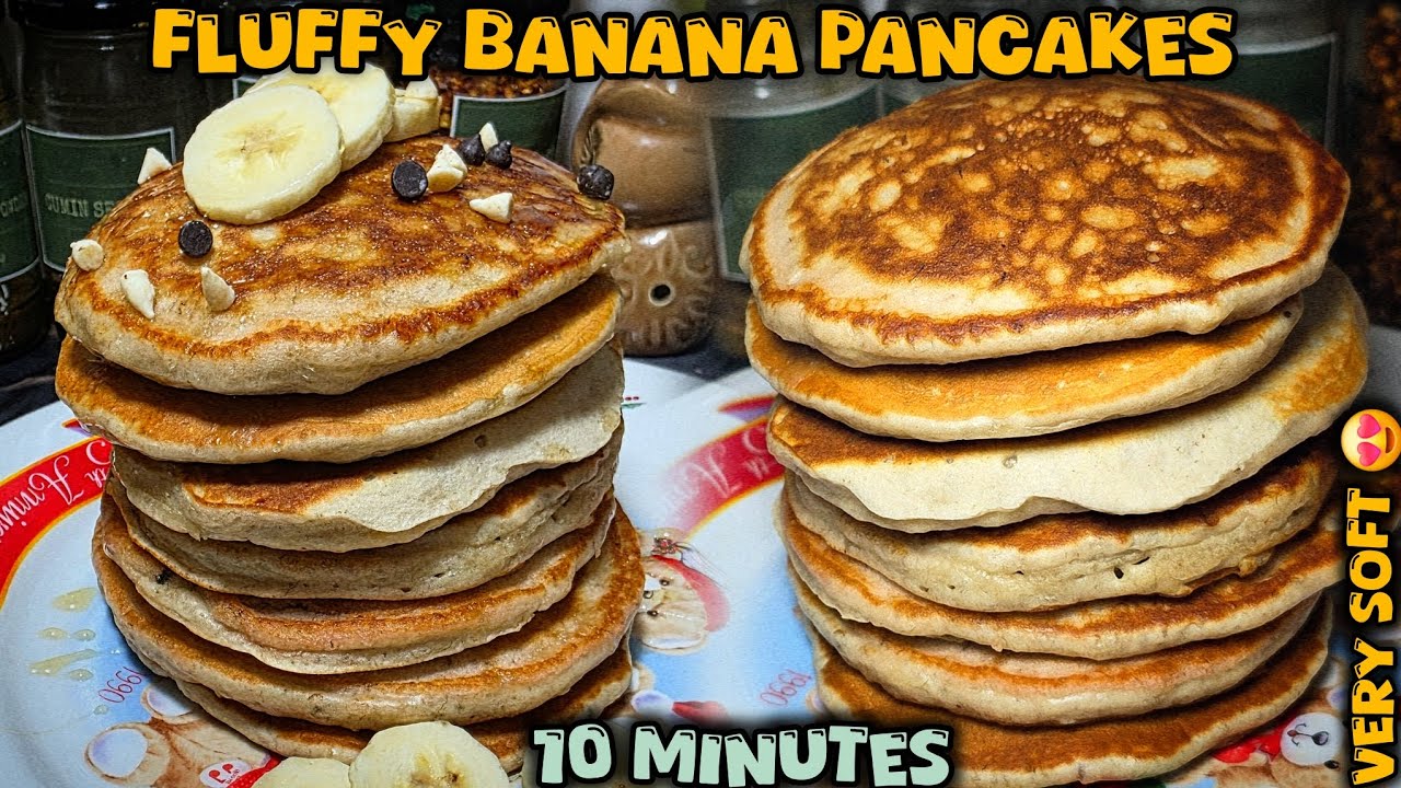 Soft and Fluffy Banana Pancakes|| Easy Breakfast Recipe without Oven 