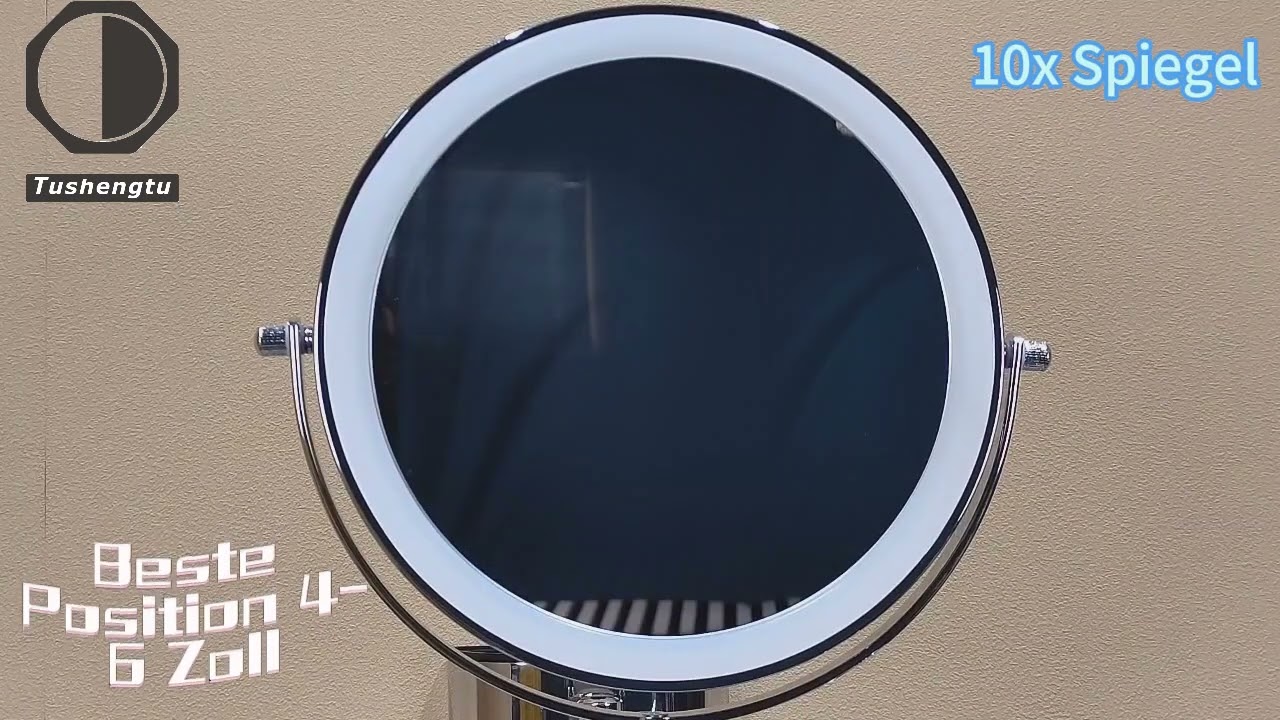 Makeup Vanity Mirror with Lights,8" Wall Mounted Bathroom Shaving Mirror