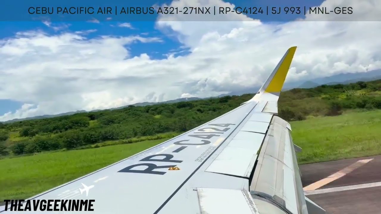 LANDING | Cebu Pacific Air | Airbus A321-271NX | RP-C4124 | 5J 993 | MNL-GES