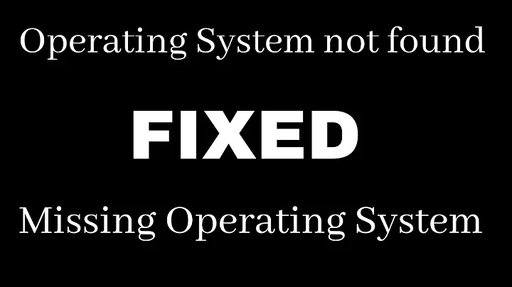 Operating System Not Found ll Missing Operating System ll SOLVED ll Tech Kneel