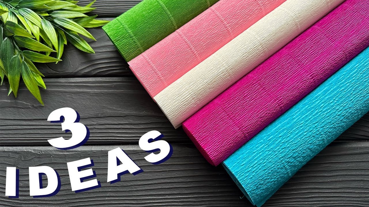 3 IDEAS💥Easy Crepe Paper Decoration Ideas DIY Crepe Paper Flowers