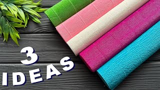 3 IDEAS💥Easy Crepe Paper Decoration Ideas DIY Crepe Paper Flowers