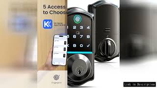 Veise VE017 Fingerprint Smart Door Lock, App Control, 7-in-1 Keyless Entry, Auto Lock, Emergency Pow screenshot 5
