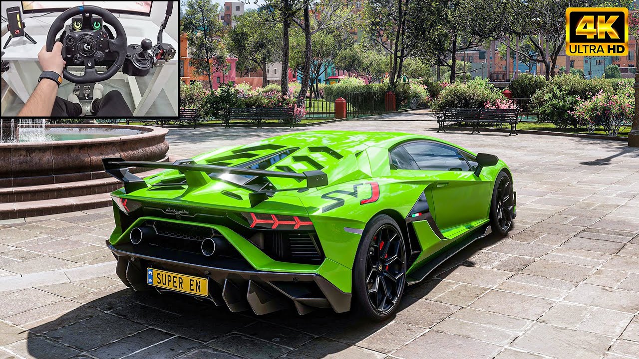 Lamborghini Aventador SVJ - Forza Horizon 5 | Logitech G923 Steering Wheel
