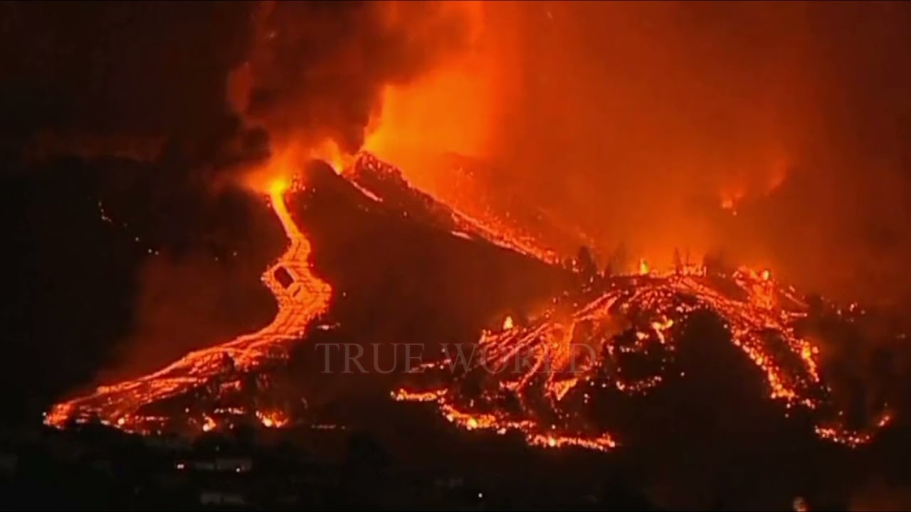 Врата ада открылись!  Извержение вулкана Кумбре Вьеха, Ла Пальма, Канарские острова!