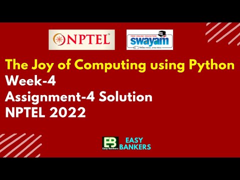 NPTEL The Joy of Computing using Python Week 4 Answer Assignment 4 Solution