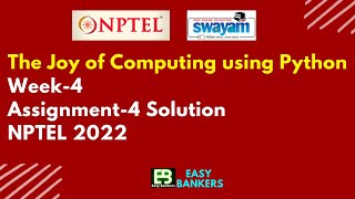 NPTEL The Joy of Computing using Python Week 4 Answer Assignment 4 Solution