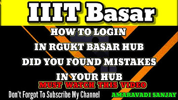 Mistakes found in Rgukt Basar Hub