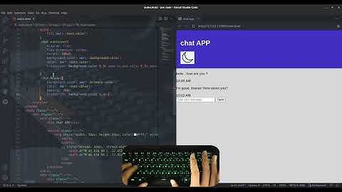 asmr programming - responsive chat app with dark light theme - no talking