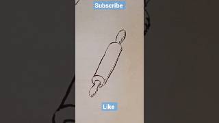 drawing rolling pin/belan / kitchen utensils