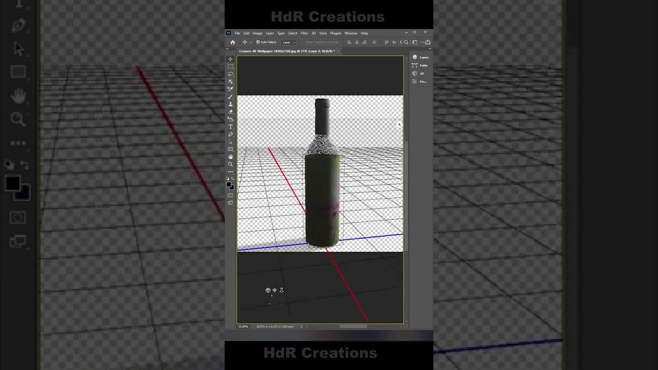 Create 3D Botal In Photoshop 