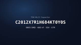 TDK C2012X7R1H684KT0Y0S 680nF 50V X7R MLCC Capacitor | 0805 SMD