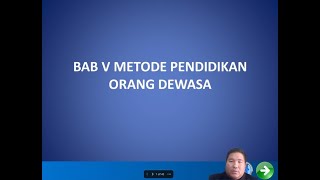 Andragogy Course Chapter V: Adult Education Methods